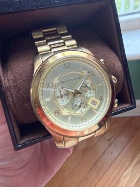 Michael Kors Gold Tone Chronograph Watch